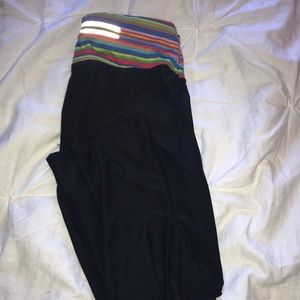 cropped black workout pants,slightly worn, size XS